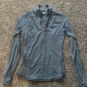 ATHLETA Running Wild 
Stripe Half Zip